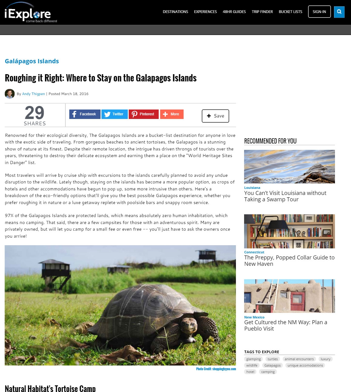 Roughing it Right: Where to Stay on the Galapagos Islands